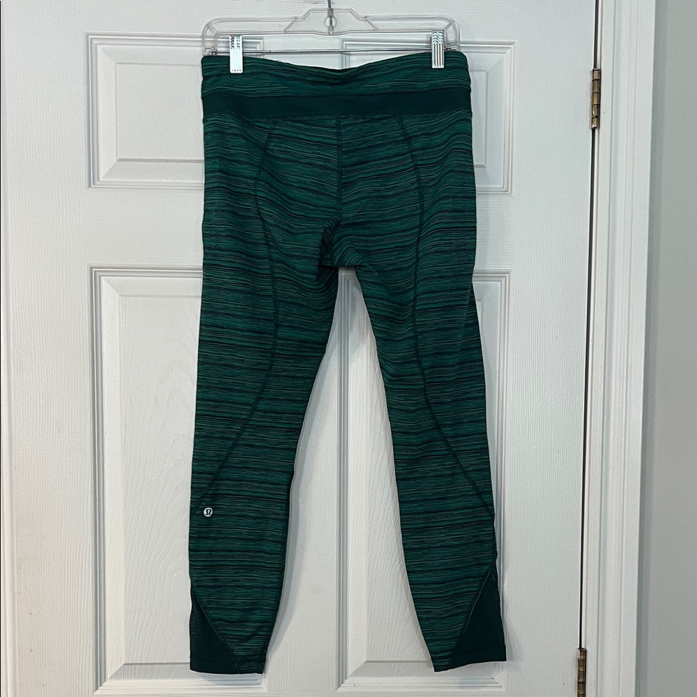 Lululemon Athletica Green Striped Leggings - Picture 4 of 7